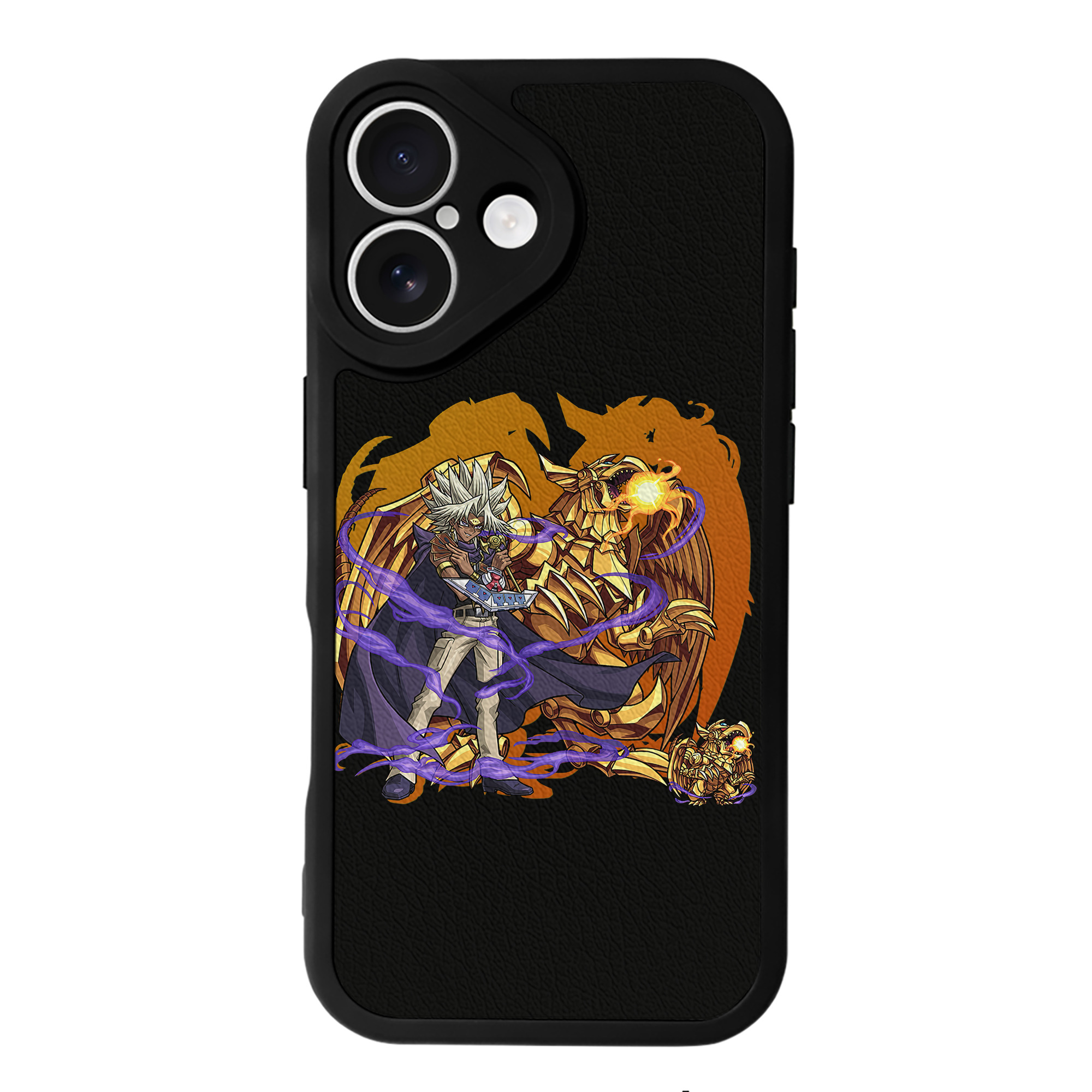 （画像用） 遊☆戯☆王 Yu-Gi-Oh! 【iPhone 16シリーズ対応】シリコンスマホケース（レザー調） 材質：シリコン